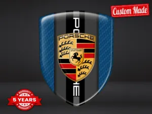 Porsche Autocollants Silicone Auto Édition Qualité Perso